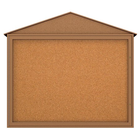 United Visual Products Indoor Enclosed Combo Board, 72"x36", Bronze Frame/Black & Ultramarine UVCB7236BZ-BLACK-ULTMAR